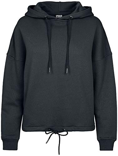Urban Classics Damen Ladies Kimono Hoody Kapuzenpullover, per Pack Schwarz (Black 7), Small (Herstellergröße: S) von Urban Classics