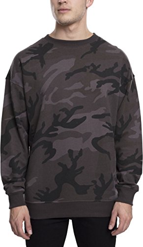 Urban Classics TB1782 Herren Pullover Camo Crewneck, Mehrfarbig (Dark Camo 784), Small von Urban Classics