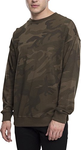 Urban Classics Herren Camo Crewneck Pullover, per Pack Mehrfarbig (Olive camo 775), Small (Herstellergröße: S) von Urban Classics