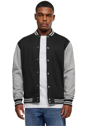 Urban Classics Herren 2-Tone College Sweatjacket, Blk/Gry, L, TB207 von Urban Classics