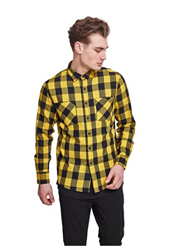 Urban Classics TB297 Checked Regular Fit Herren Freizeit Hemd,Mehrfarbig (blk/honey), XX-Large von Urban Classics