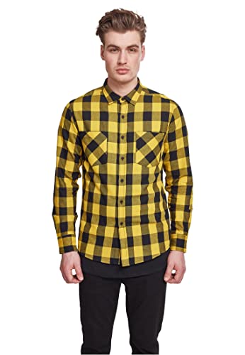 Urban Classics TB297 Checked Regular Fit Herren Freizeit Hemd,Mehrfarbig (blk/honey), XX-Large von Urban Classics