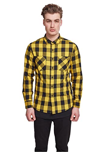 Urban Classics TB297 Checked Regular Fit Herren Freizeit Hemd,Mehrfarbig (blk/honey), XXX-Large von Urban Classics