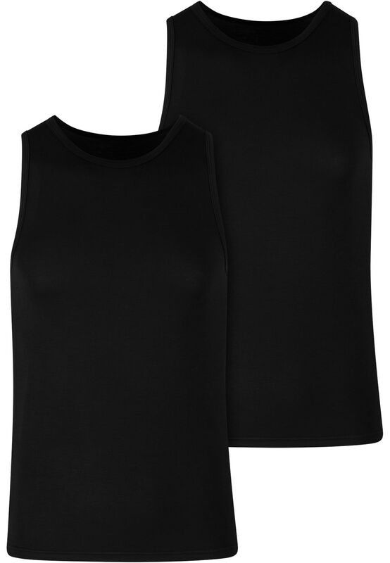 Urban Classics Tank-Top - Bamboo Basic Tank Top 2-Pack - S bis XXL - für Männer - Größe XL - schwarz von Urban Classics