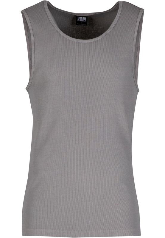 Urban Classics Tank-Top - Washed Rib Tanktop - S bis XXL - für Männer - Größe XL - grau von Urban Classics