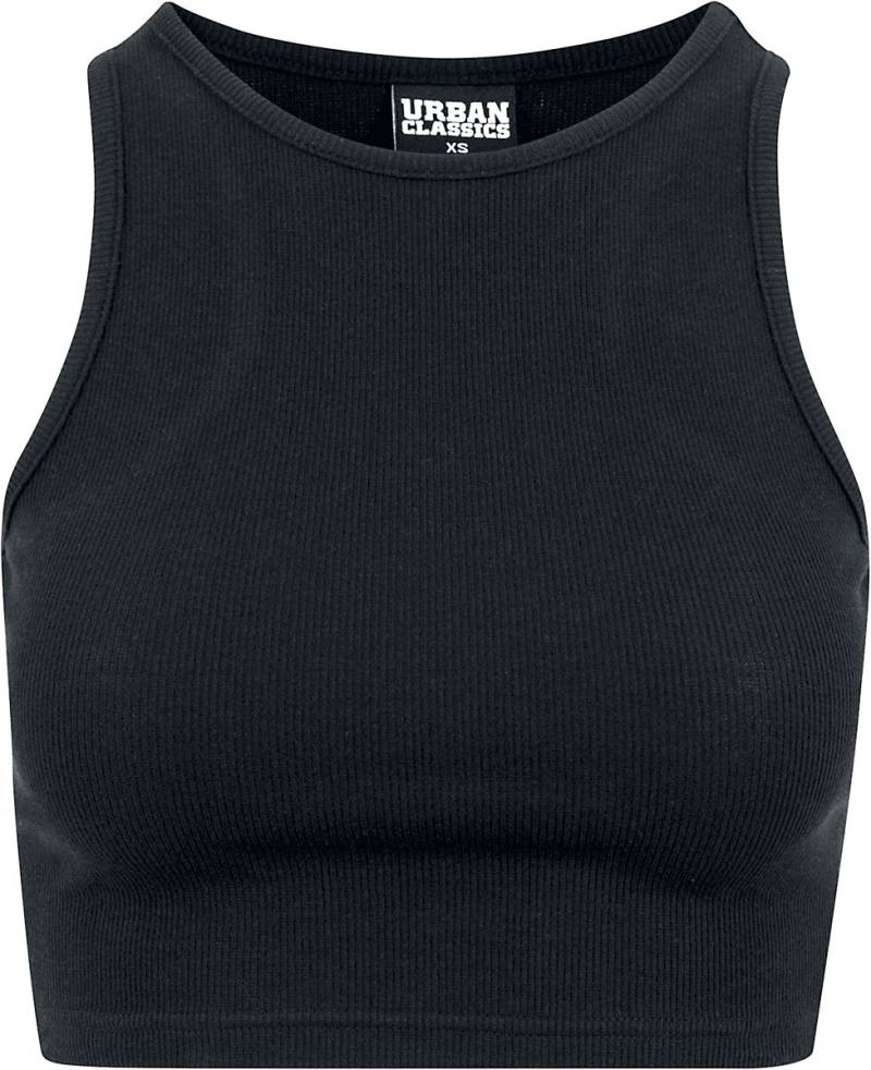 Urban Classics Top - Ladies Cropped Rib Top - XS bis 5XL - für Damen - Größe XXL - schwarz von Urban Classics