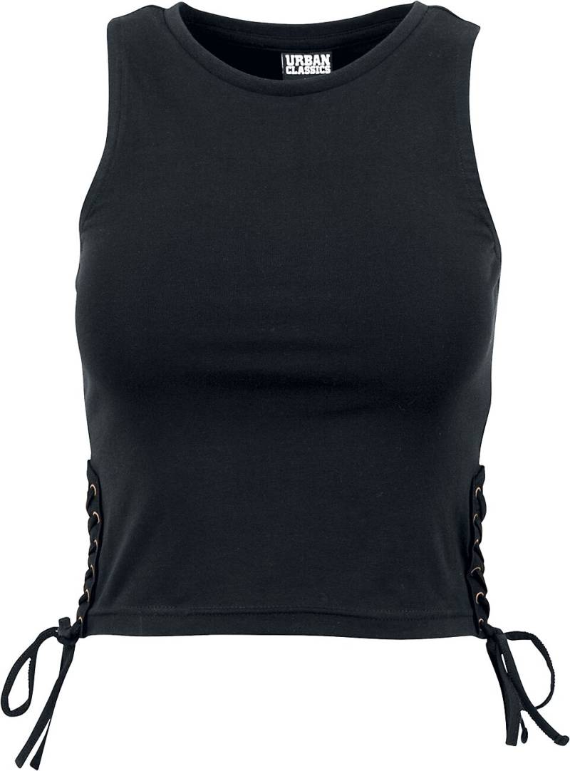 Urban Classics Top - Ladies Lace Up Cropped Top - XS bis XL - für Damen - Größe XL - schwarz von Urban Classics