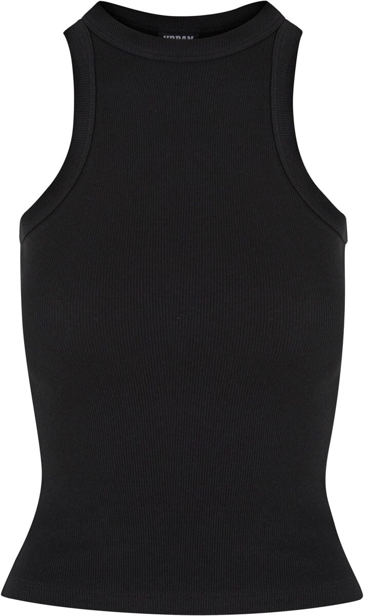 Urban Classics Top - Ladies Racer Back Rib Top - XS bis 5XL - für Damen - Größe M - schwarz von Urban Classics