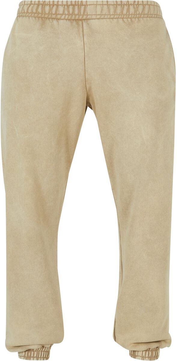 Urban Classics Trainingshose - Heavy Sand Washed Sweatpants - S bis 3XL - für Männer - Größe L - beige von Urban Classics