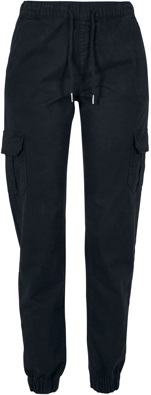 Urban Classics Trainingshose - Ladies High Waist Cargo Jogging Pants - XS bis XL - für Damen - Größe XL - schwarz von Urban Classics