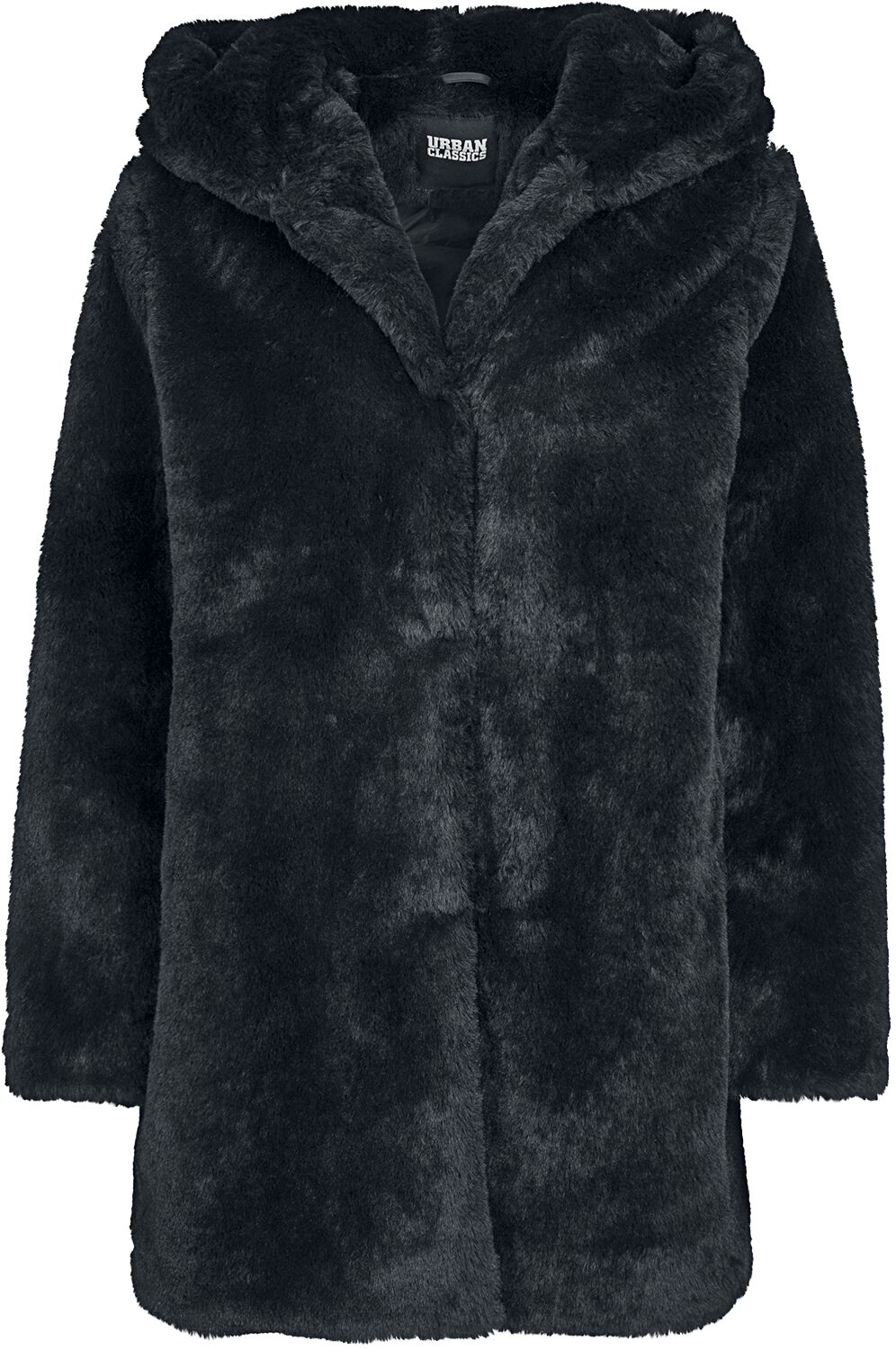 Urban Classics Übergangsjacke - Ladies Hooded Teddy Coat - XS bis 5XL - für Damen - Größe 4XL - schwarz Urban Classics Übergangsjacke - Ladies Hooded Teddy Coat - XS bis 5XL - für Damen - Größe 4XL - schwarz von Urban Classics