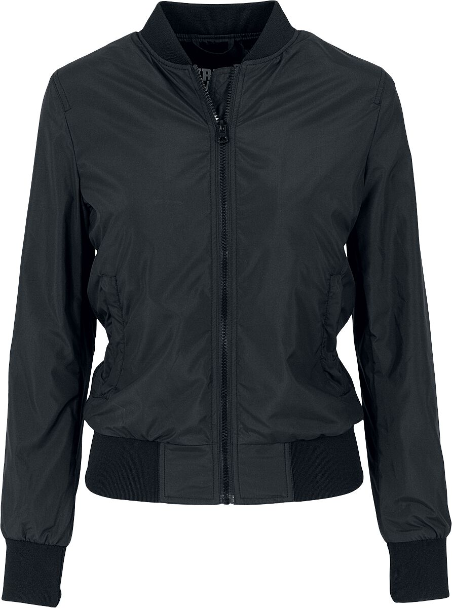 Urban Classics Übergangsjacke - Ladies Light Bomber Jacket - XS bis 5XL - für Damen - Größe 5XL - schwarz von Urban Classics