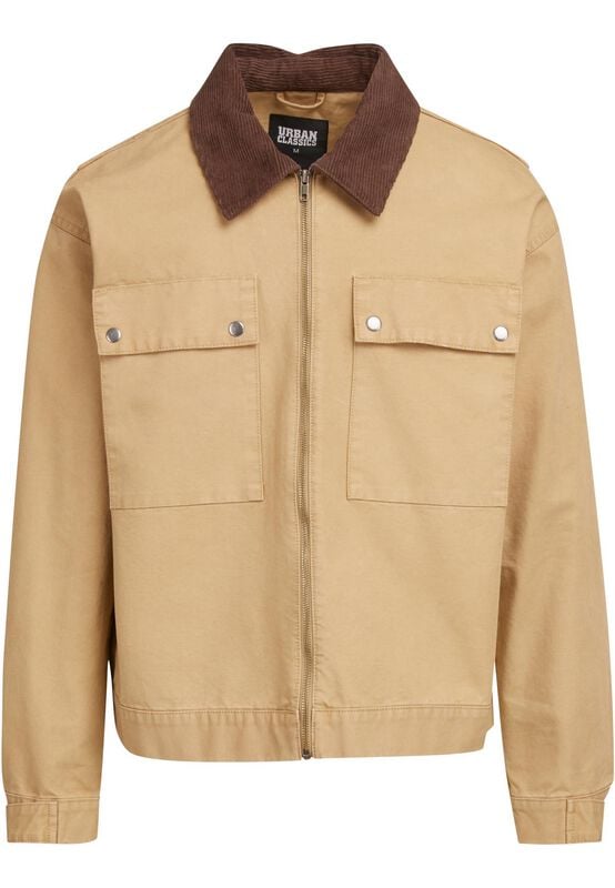 Urban Classics Übergangsjacke - Mens Workwear Cotton Jacket - S bis XXL - für Männer - Größe XL - beige von Urban Classics