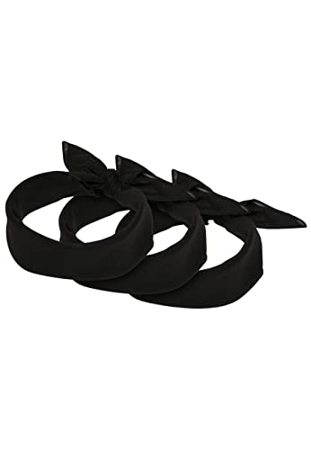 Urban Classics Unisex TB4068-Bandana 3-Pack Fascinator, Black/Black, One Size von Urban Classics