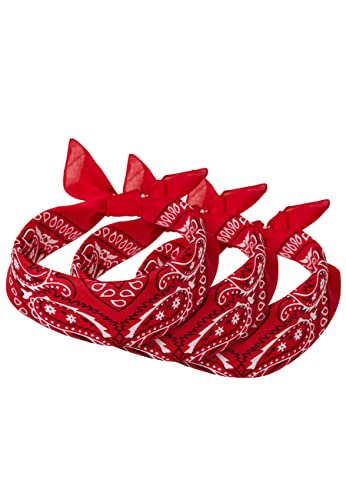 Urban Classics Unisex TB4068-Bandana 3-Pack Fascinator, red, Einheitsgröße von Urban Classics