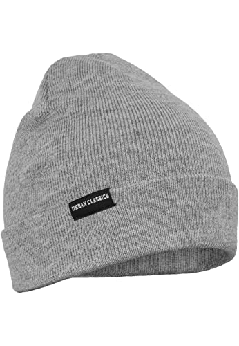 Urban Classics Unisex Basic Flap Beanie Strickm tze, Grau (Grey 00111), Einheitsgröße EU von Urban Classics