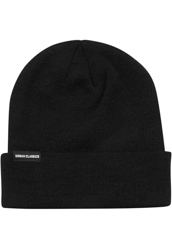 Urban Classics Unisex Basic Flap Beanie Strickm tze, Schwarz (Black 00007), Einheitsgröße EU von Urban Classics