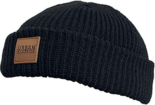 Urban Classics Unisex Strick-mütze Dogger Beanie Strickmütze, Schwarz (Black 00007), Einheitsgröße EU von Urban Classics