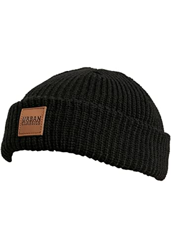 Urban Classics Unisex Strick-mütze Dogger Beanie Strickmütze, Schwarz (Black 00007), Einheitsgröße EU von Urban Classics
