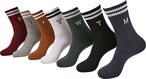 Urban Classics Unisex College Letter 7-Pack Socken, Multicolor, 39-42 von Urban Classics