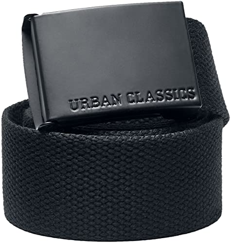 Urban Classics Unisex Coloured Buckle Canvas Belt G rtel, Schwarz, L-XL EU von Urban Classics