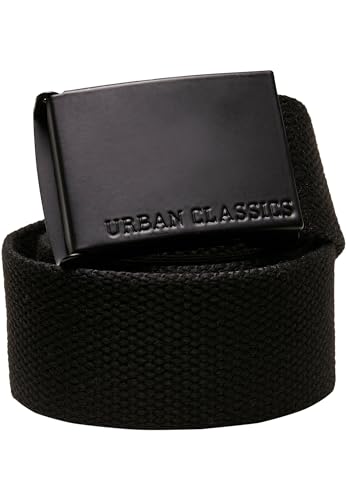 Urban Classics Unisex Coloured Buckle Canvas Belt G rtel, Schwarz, L-XL EU von Urban Classics