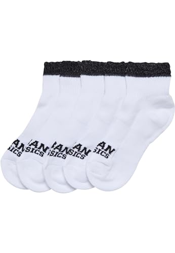 Urban Classics Unisex Colored Lace Cuff 5-Pack Socks, Black/White, 35-38 von Urban Classics