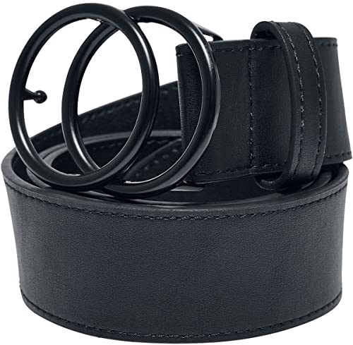 Urban Classics Unisex TB6433-Coloured Ring Buckle Belt Gürtel, Black, L/XL von Urban Classics