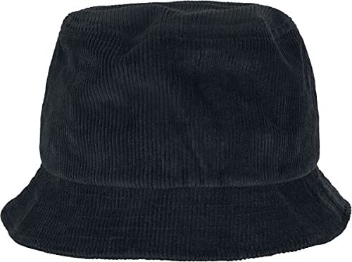 Urban Classics Unisex Corduroy Bucket Hat Hut, Black, one Size von Urban Classics