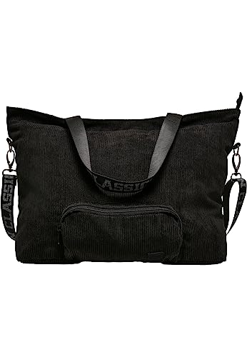 Urban Classics Unisex Corduroy Tote Bag Tasche, Schwarz, Einheitsgröße EU von Urban Classics