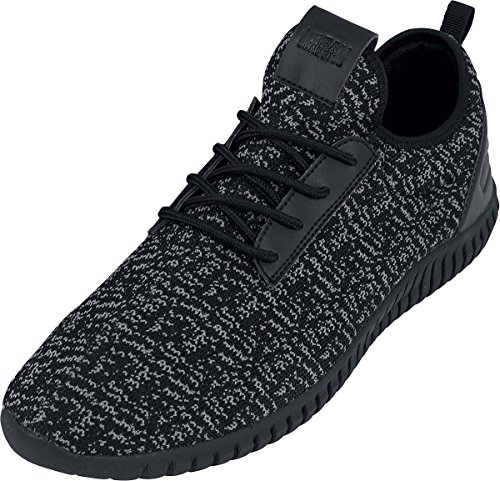 Urban Classics Unisex-Erwachsene Knitted Light Runner Shoe Sneaker, Mehrfarbig (Black/Grey/Black) von Urban Classics