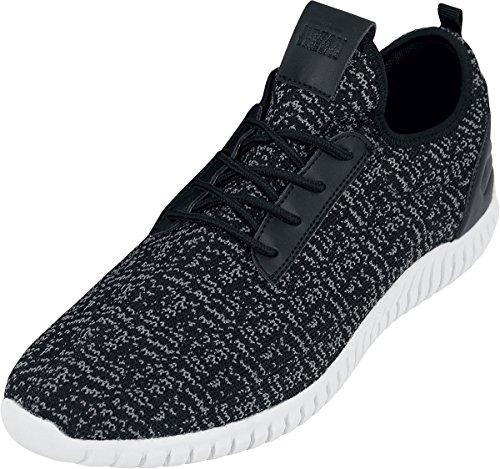 Urban Classics Unisex-Erwachsene Knitted Light Runner Shoe Sneaker, Mehrfarbig (Black/Grey/White) von Urban Classics