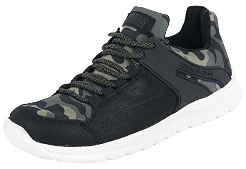 Urban Classics Trend Sneaker, Unisex-Erwachsene Hohe Sneaker, Mehrfarbig (Olivecamo/Blk/Wht), 43 EU (9 UK) von Urban Classics