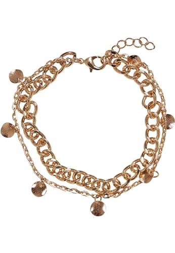 Urban Classics Unisex Fußkettchen Charmy Anklet, Farbe gold, Größe L/XL von Urban Classics