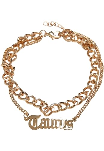 Urban Classics Unisex Fußkettchen Zodiac Golden Anklet, Farbe taurus, Größe L/XL von Urban Classics
