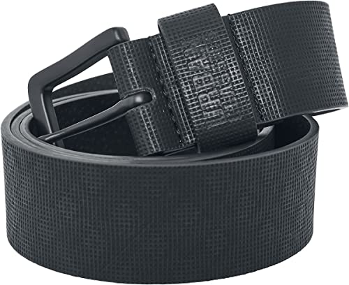 Urban Classics Unisex Gürtel Fake Leather Belt, Unisex Gürtel mit Dornschließe, aus Polyester, perfektes Accessoire, black, XL von Urban Classics