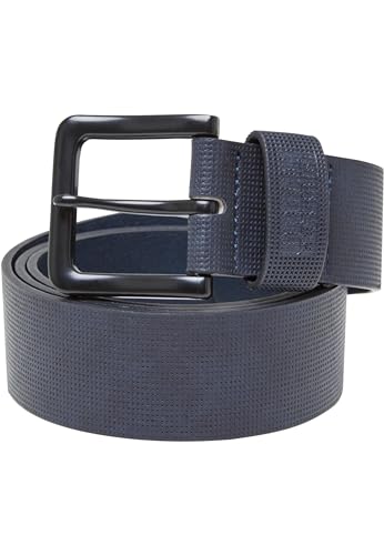 Urban Classics Unisex Gürtel Fake Leather Belt, Unisex Gürtel mit Dornschließe, aus Polyester, perfektes Accessoire, navy, S von Urban Classics