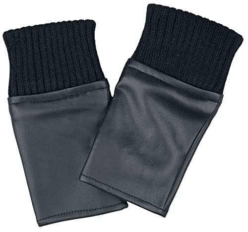 Urban Classics Unisex Half Finger Synthetic Leather Gloves Handschuhe, Black, L/XL von Urban Classics