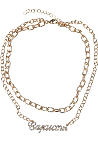 Urban Classics Unisex Halskette Diamond Zodiac Golden Necklace, Farbe capricorn, Größe one size von Urban Classics