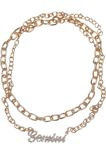 Urban Classics Unisex Halskette Diamond Zodiac Golden Necklace, Farbe gemini, Größe one size von Urban Classics