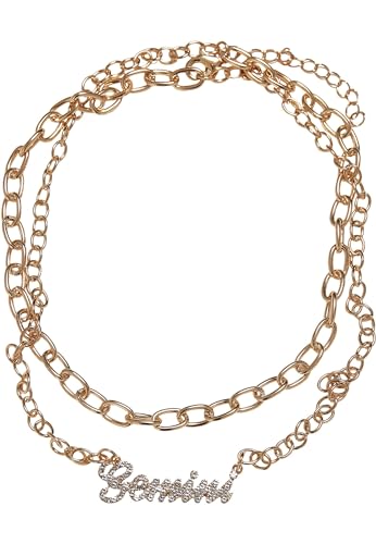 Urban Classics Unisex Halskette Diamond Zodiac Golden Necklace, Farbe gemini, Größe one size Urban Classics Unisex Halskette Diamond Zodiac Golden Necklace, Farbe gemini, Größe one size von Urban Classics
