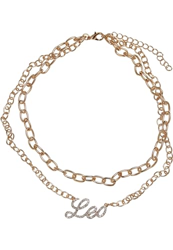 Urban Classics Unisex Halskette Diamond Zodiac Golden Necklace, Farbe leo, Größe one size von Urban Classics