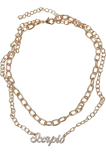 Urban Classics Unisex Halskette Diamond Zodiac Golden Necklace, Farbe scorpio, Größe one size von Urban Classics