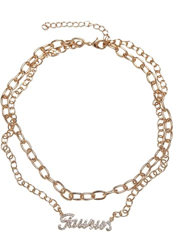 Urban Classics Unisex Halskette Diamond Zodiac Golden Necklace, Farbe taurus, Größe one size von Urban Classics