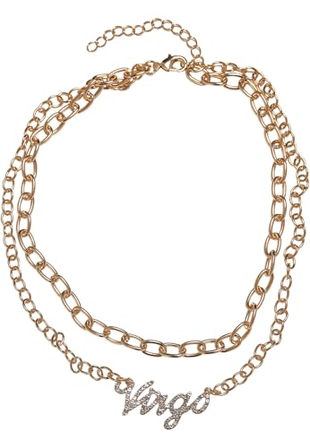 Urban Classics Unisex Halskette Diamond Zodiac Golden Necklace, Farbe virgo, Größe one size von Urban Classics