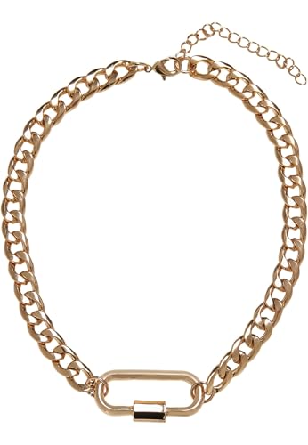 Urban Classics Unisex Halskette Fastener Necklace, Farbe gold, Größe one size von Urban Classics