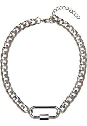 Urban Classics Unisex Halskette Fastener Necklace, Farbe silver, Größe one size von Urban Classics