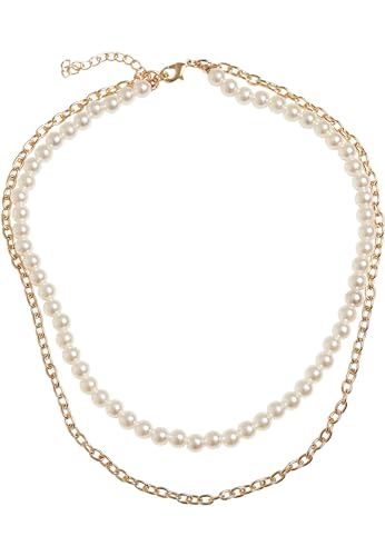 Urban Classics Unisex Halskette Pearl Layering Necklace Gold one Size von Urban Classics