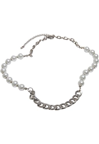 Urban Classics Unisex Halskette Pearl Various Chain Necklace silver one size von Urban Classics