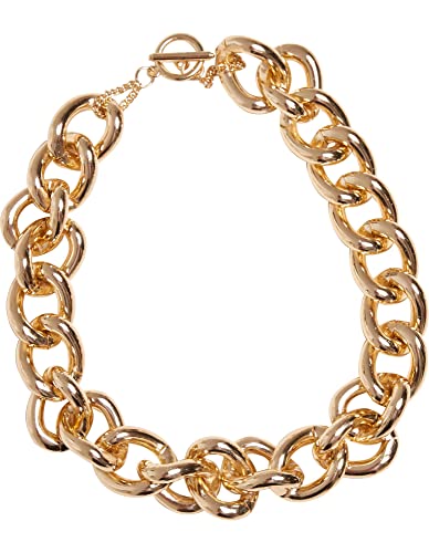 Urban Classics Unisex Halskette für Männer und Frauen Flashy Chain Necklace, Modeschmuck Panzerkette erhältlich in gold oder silber, one size von Urban Classics
